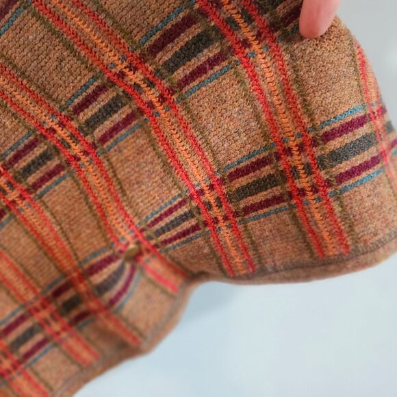 Anthropologie Charlie & Robin Hallstatt Plaid Hooded Poncho Cape Sweater OS - Picture 6 of 11